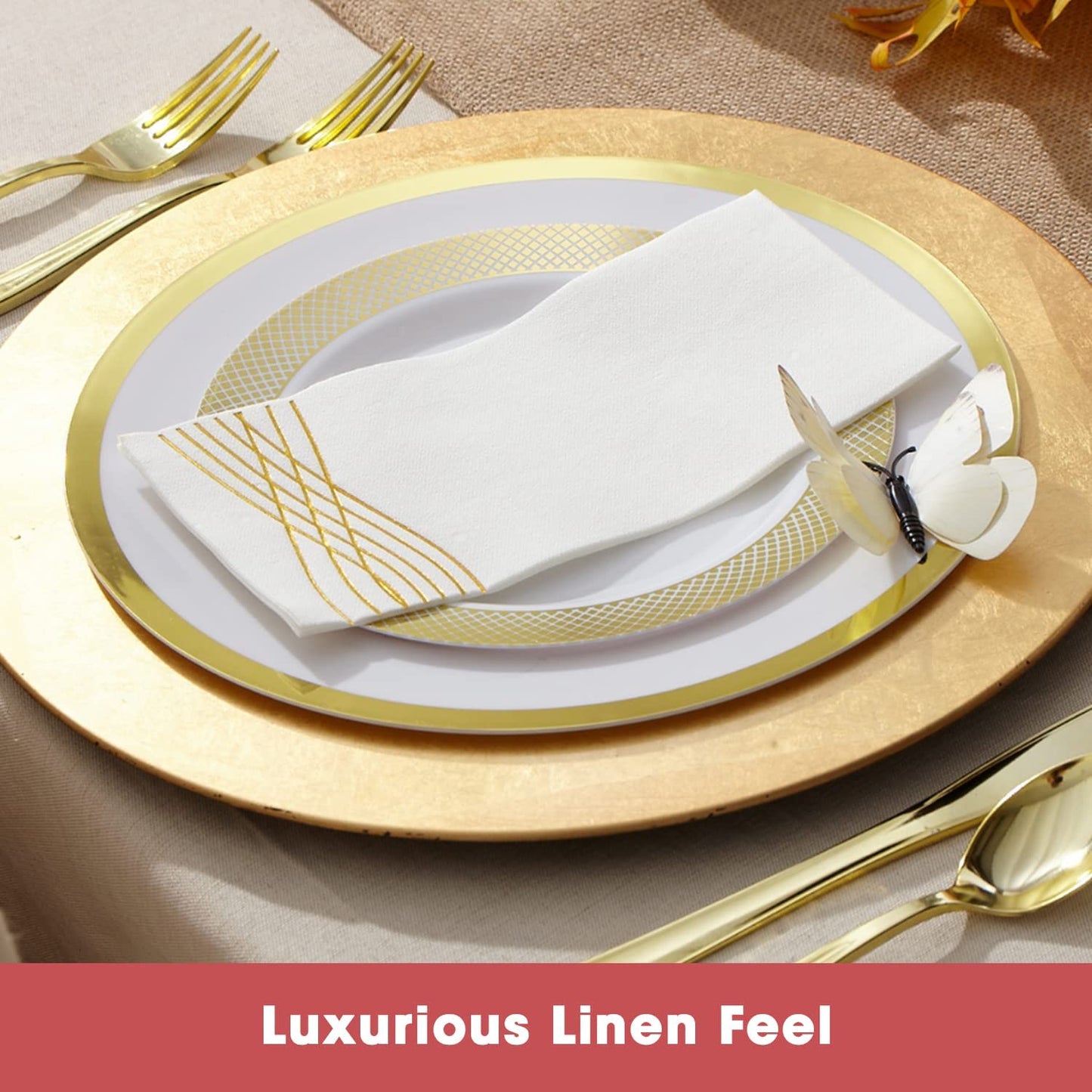 METALLIC FOIL STAMPED NAPKINS