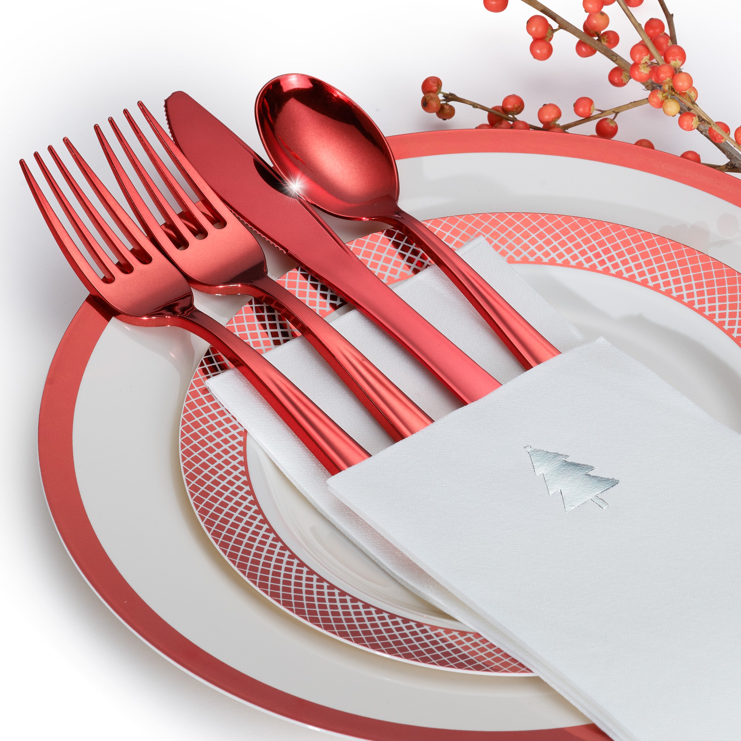 Disposable 2025 christmas dinnerware