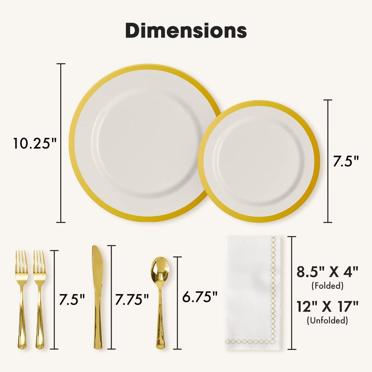 Elegant Disposable Plastic Dinnerware Set