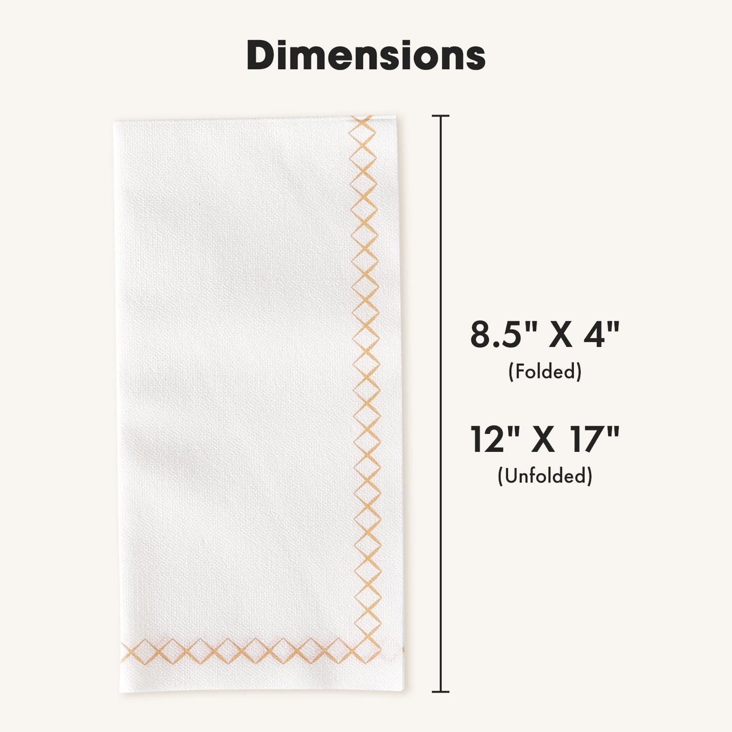 By Madee: Rose Gold Fancy Paper Napkins - Perfect Disposable Guest Hand Towels for Bathrooms