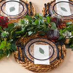 Clear & Black 150-Piece Party Set (25 Guests)