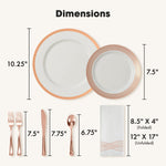 Rose Gold 175-Piece Dinnerware Set (25 Guests)