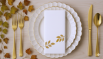 Ivory Gold Scalloped 175-Piece Set (25 Guests)
