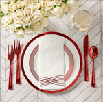 Red 175-Piece Dinnerware Set (25 Guests)