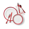 Red 175-Piece Dinnerware Set (25 Guests)