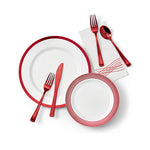 Red 175-Piece Dinnerware Set (25 Guests)