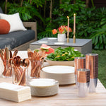 Rose Gold 175-Piece Dinnerware Set (25 Guests)