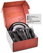 Clear & Black 150-Piece Party Set (25 Guests)