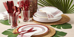 Red 175-Piece Dinnerware Set (25 Guests)