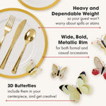 Clear & Gold 150-Piece Party Set (25 Guests)