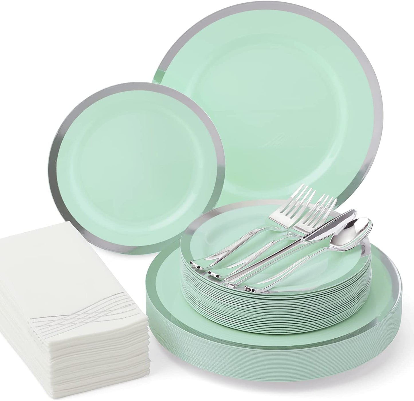 Elegant Disposable Plastic Dinnerware Set