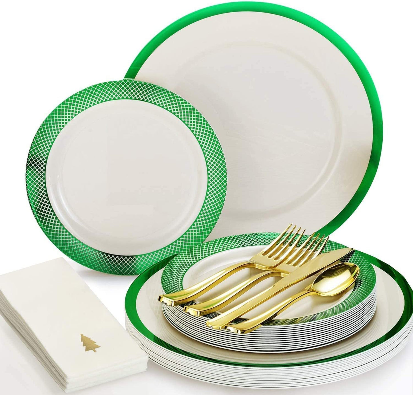 Elegant Disposable Plastic Dinnerware Set