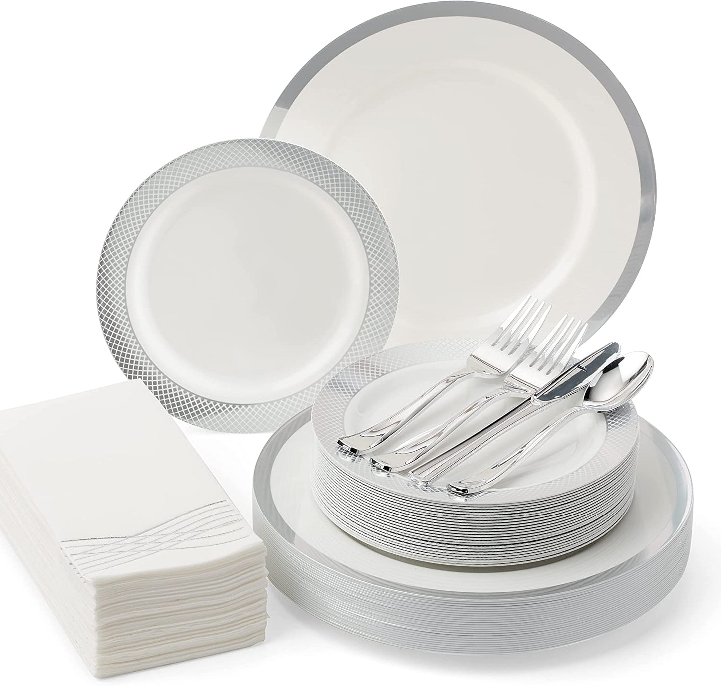 Elegant Disposable Plastic Dinnerware Set